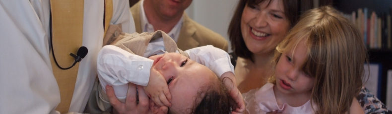 A baptism at Holy Trinity Church